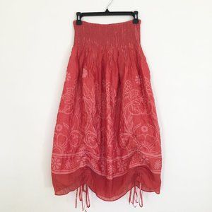 Lapis  Convertible one size floral  dress/skirt.